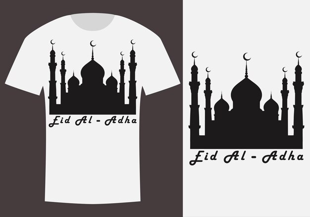 Vector diseño de la camiseta de eid al adha