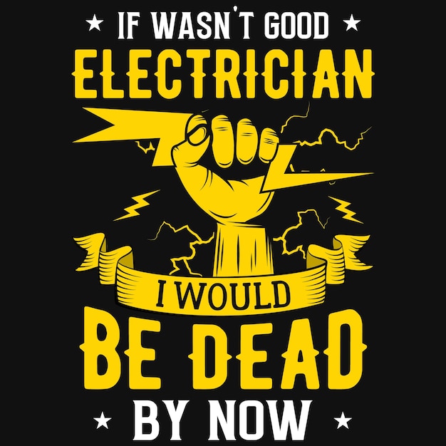 Diseño de camiseta de electricista.