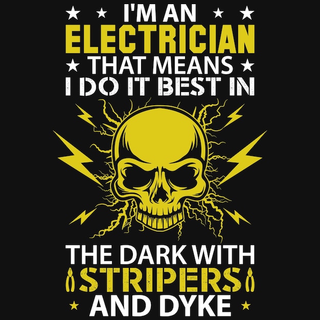 Diseño de camiseta de electricistas.