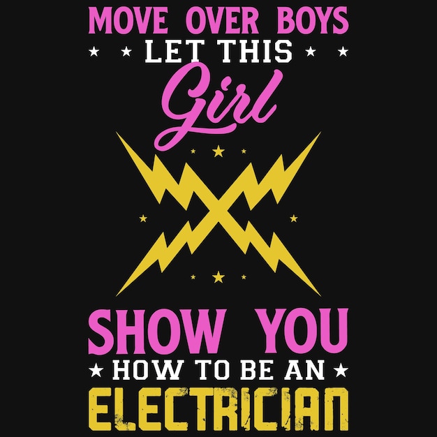 Diseño de camiseta de electricistas.