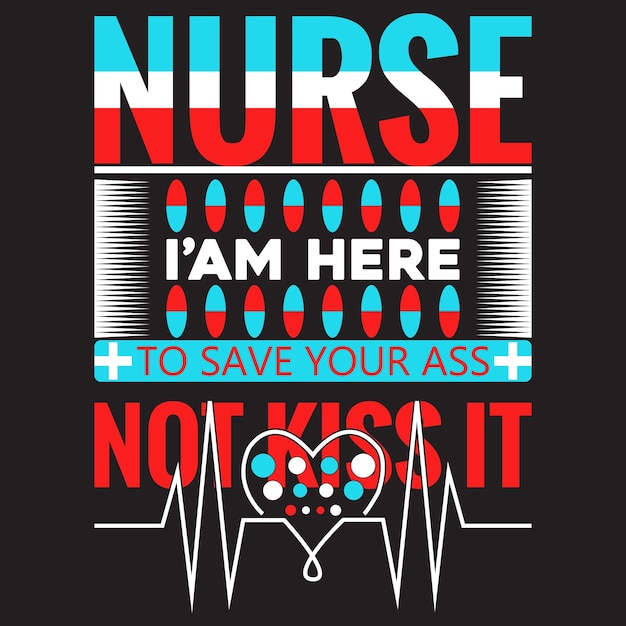 Diseño de camiseta de enfermera