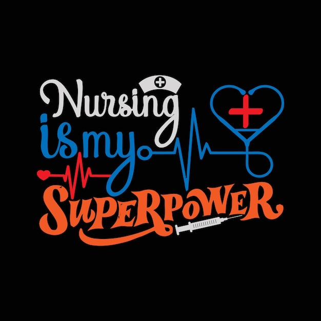 diseño de camiseta de enfermera