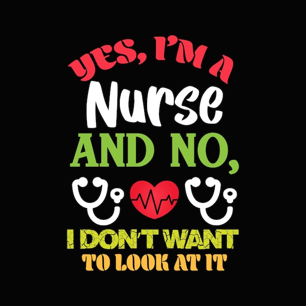 diseño de camiseta de enfermera
