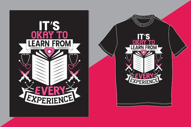 Diseño de camiseta de enfermería.