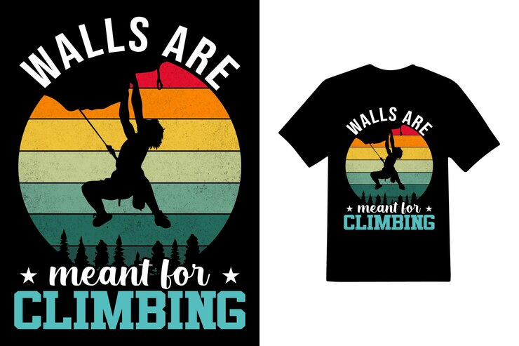Diseño de camiseta de escalada.