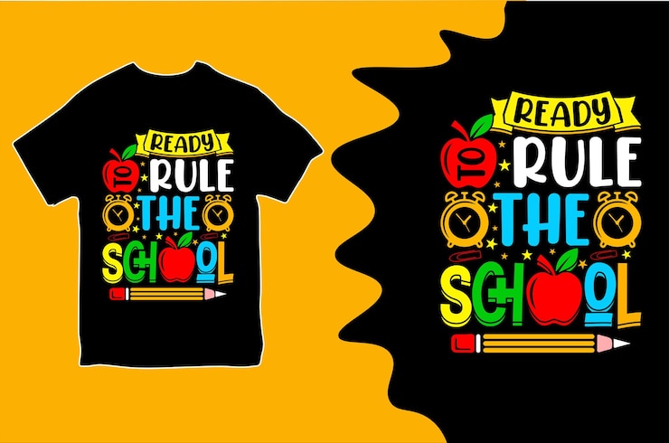 Vector el diseño de la camiseta de la escuela está listo para gobernar la ilustración vectorial