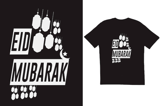 Diseño de camiseta especial de Eid Mubarak Nuevo