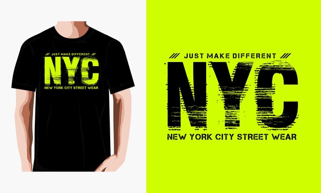 Diseño de camiseta con estampado de un solo color de NYC