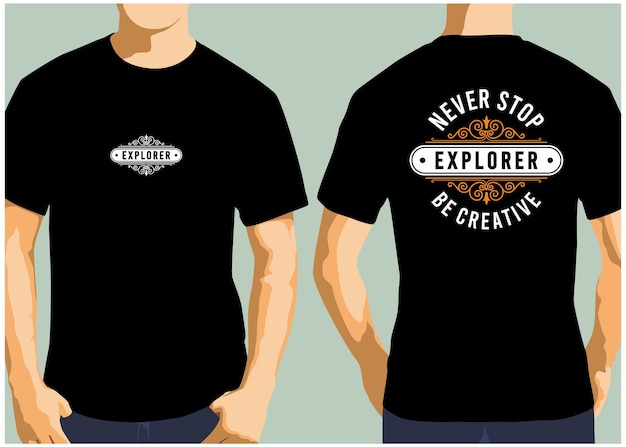 Diseño de camiseta explorer streetwear