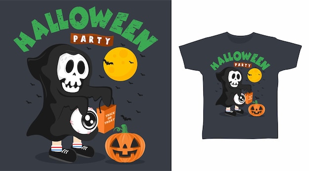 Diseño de camiseta fantasma de halloween