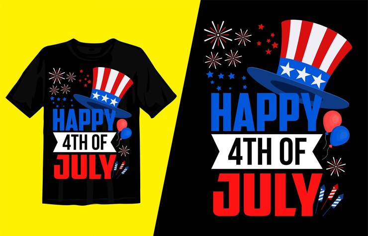diseño de camiseta feliz del 4 de julio 2