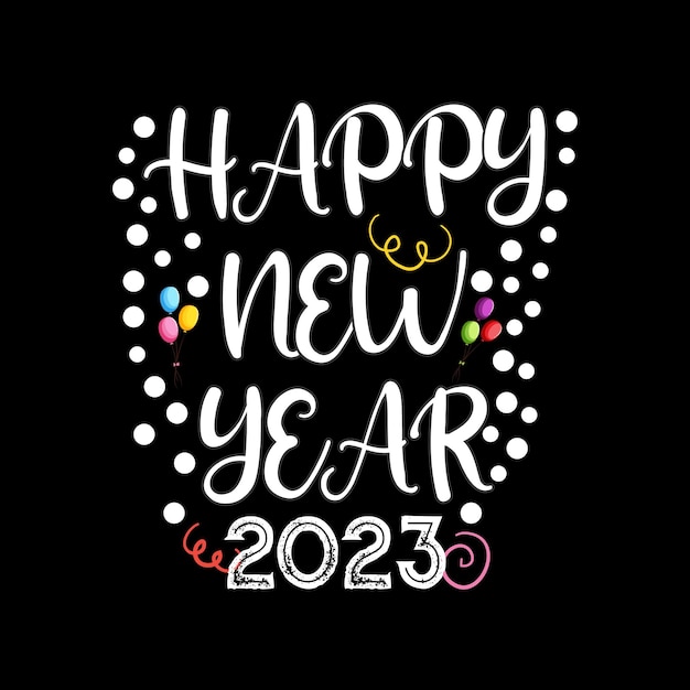 Diseño de camiseta feliz año nuevo