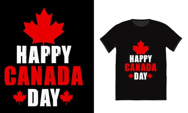 Diseño de camiseta feliz día de Canadá