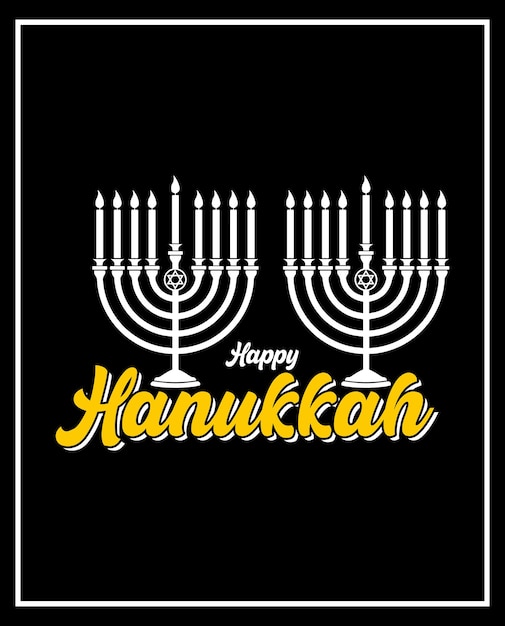 Vector diseño de camiseta feliz día de hanukkah