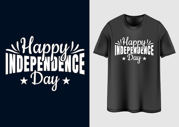 Diseño de camiseta feliz día de la independencia