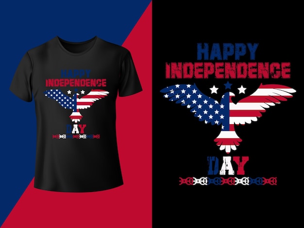 Diseño de camiseta feliz día de la independencia