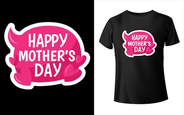 Diseño de camiseta feliz día de la madre