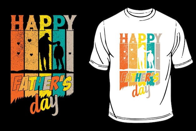 Diseño de camiseta feliz día del padre