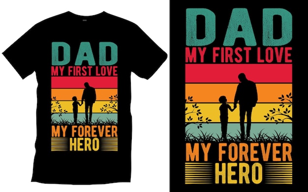 diseño de camiseta feliz día del padre