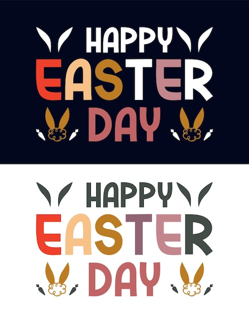 Diseño de camiseta feliz día de Pascua