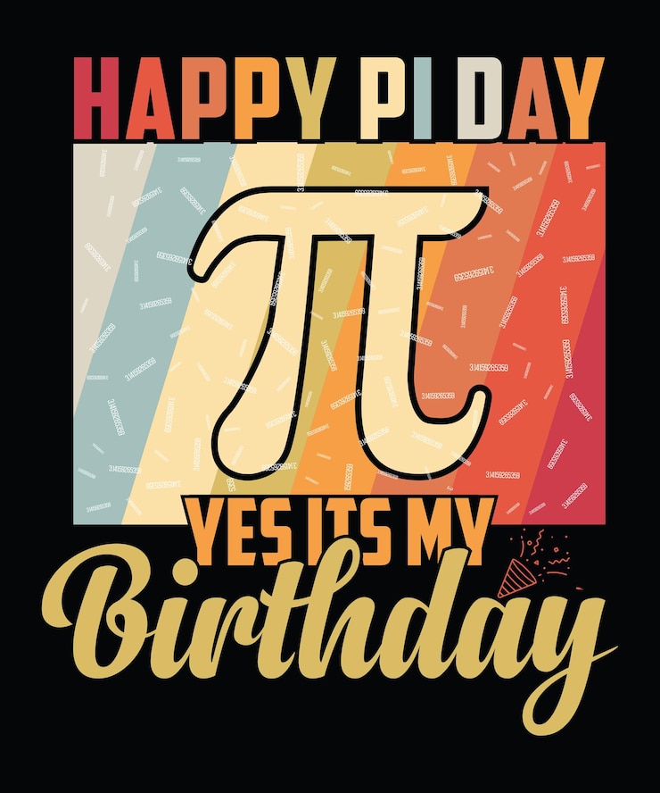 Vector diseño de la camiseta de feliz día de pi