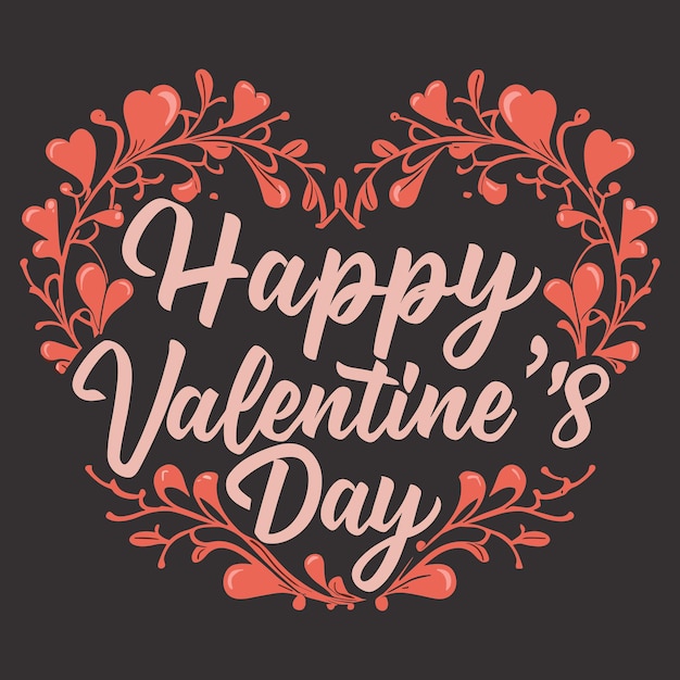 Diseño de camiseta de Feliz Día de San Valentín generado por Vector