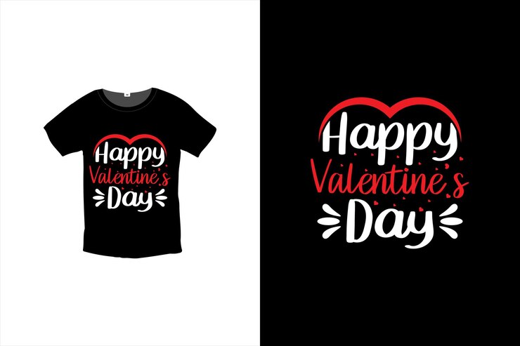 Diseño de camiseta de feliz día de San Valentín, plantilla de diseño de camiseta de día de San Valentín