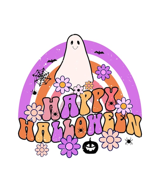 Diseño de camiseta feliz halloween