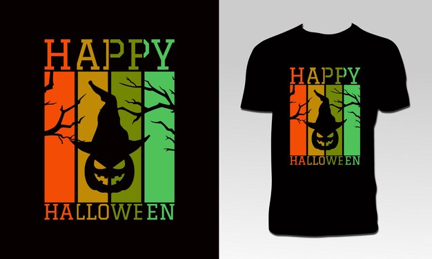 Diseño de camiseta feliz halloween