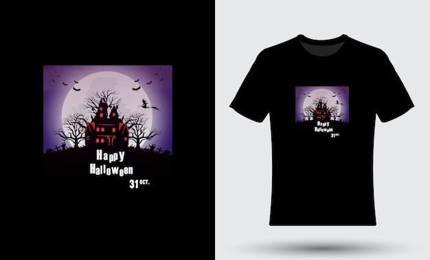 Diseño de camiseta feliz halloween