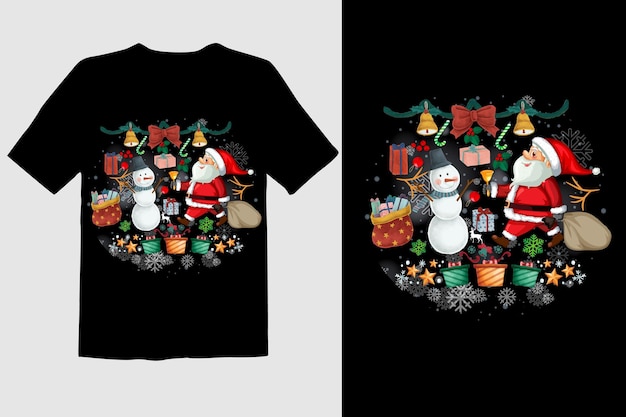 Diseño de camiseta de feliz navidad de año nuevo.