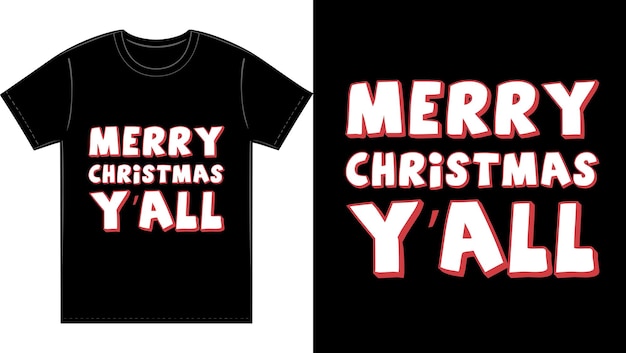 Diseño de camiseta de feliz Navidad a todos