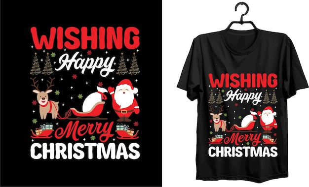 Diseño de camiseta de feliz navidad