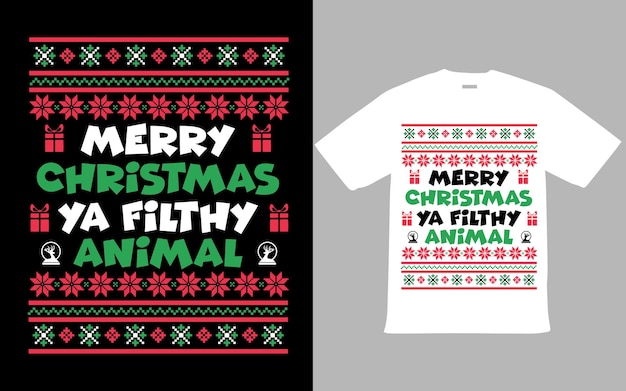 Diseño de camiseta de Feliz Navidad