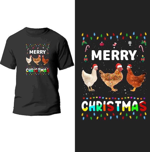 Diseño de camiseta de feliz navidad.