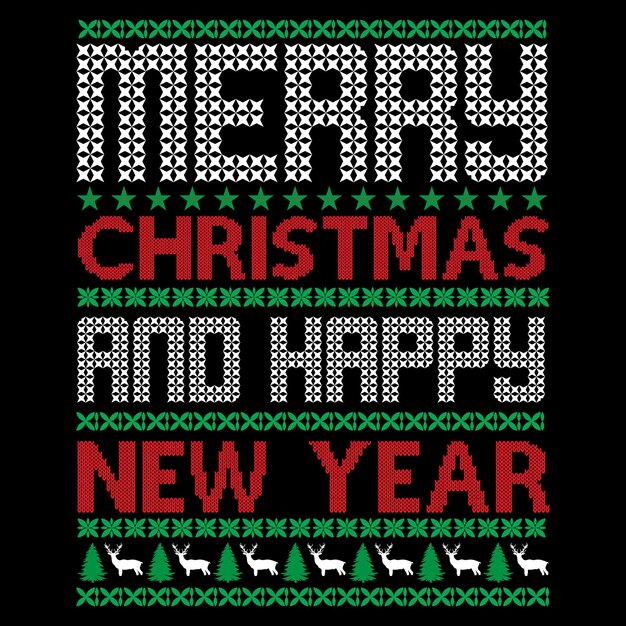 Diseño de camiseta de feliz Navidad