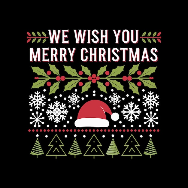 Diseño de camiseta de feliz navidad