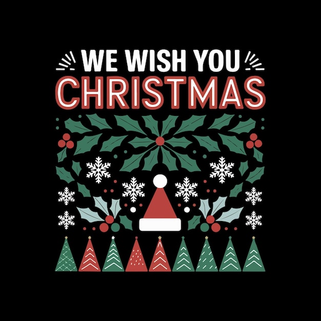 Diseño de camiseta de feliz navidad