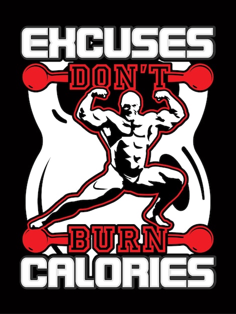 Diseño de camiseta de fitness de gimnasio vectorial