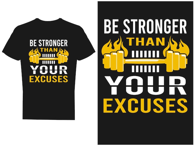 DISEÑO DE CAMISETA FITNESS Y GIMNASIO