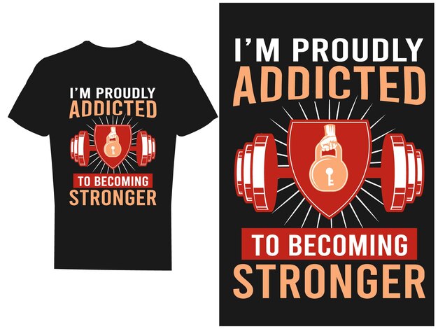 DISEÑO DE CAMISETA FITNESS Y GIMNASIO