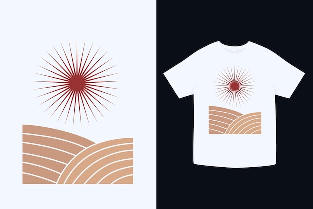 Diseño de camiseta con forro de sol.