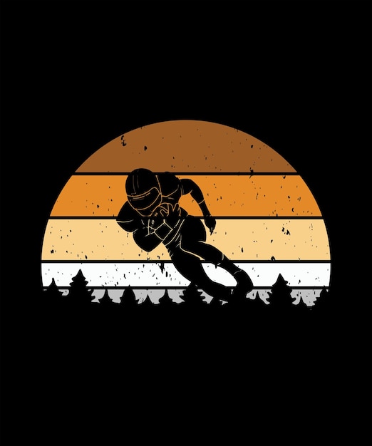 Vector diseño de camiseta de fútbol americano diseño de camiseta vintage retro