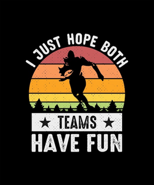 Diseño de camiseta de fútbol americano Diseño de camiseta vintage retro