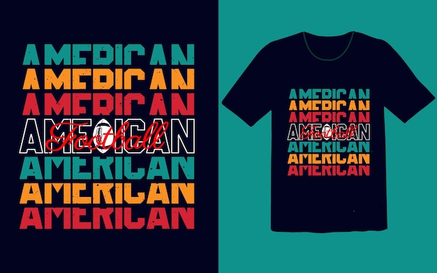 Diseño de camiseta de fútbol americano vintage