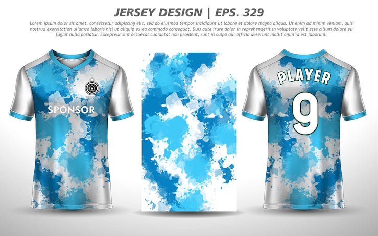 Diseño de camiseta de fútbol para el diseño de camiseta deportiva de sublimación Colección Premium Free Vector