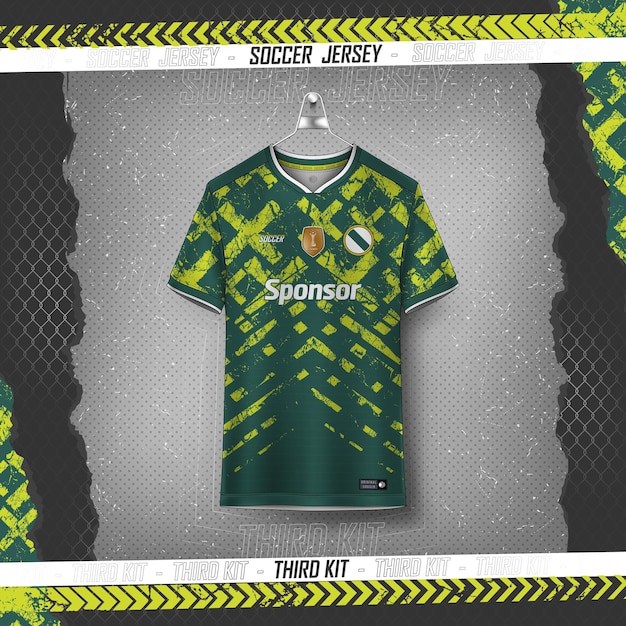 Diseño de camiseta de fútbol para diseño de camiseta deportiva de sublimación.