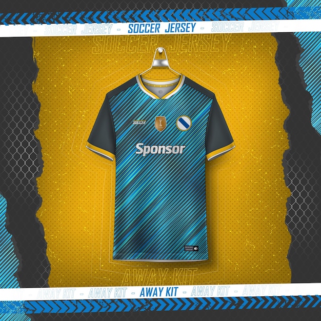 Diseño de camiseta de fútbol para diseño de camiseta deportiva de sublimación.