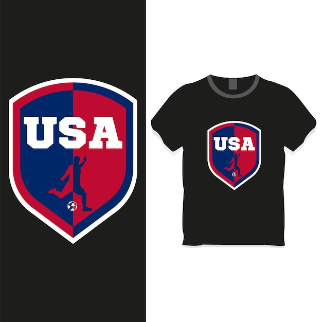 Vector diseño de camiseta de fútbol de estados unidos.