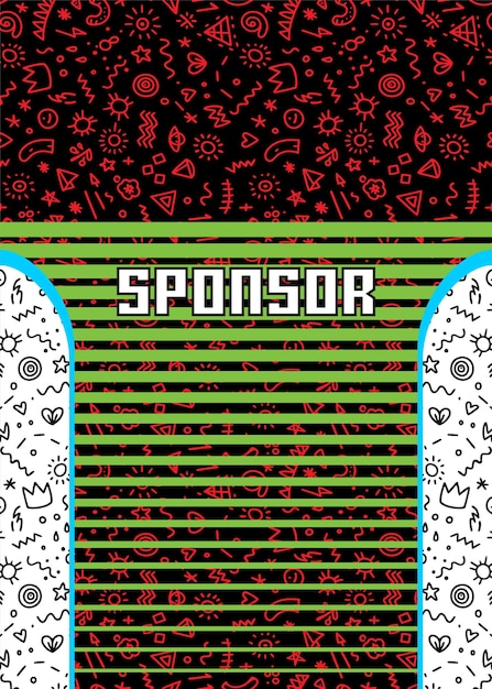 Diseño de camiseta de fútbol de fútbol de sublimación diseño de camisetta deportiva de la colección Vector Premium